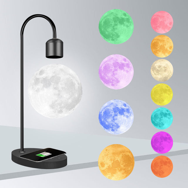 NOVU Lunar Float · Lampada Luna Levitante con Base di Ricarica Wireless