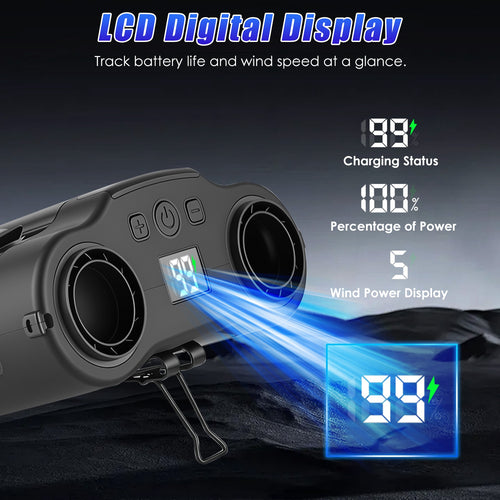 16000mAh 4 en 1 Personal Usable de la Fan del Clip - NOVU