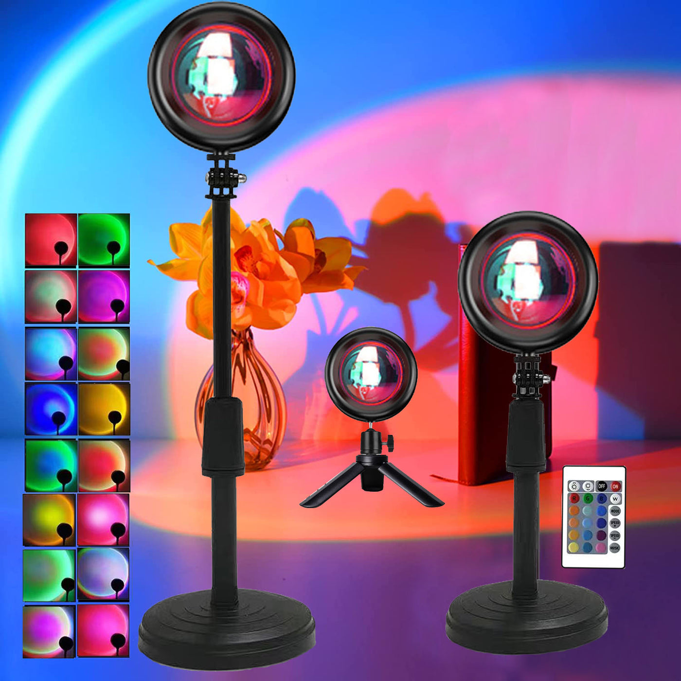 NOVU Solé · Proyector de Atardecer RGB con Trípode